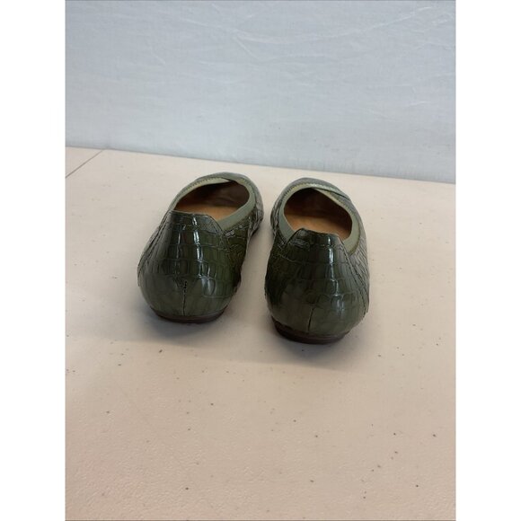 Vionic Orthaheel Caroll Ballet Flats Size US 7 Croco Olive Patent Office Casual - Picture 4 of 12